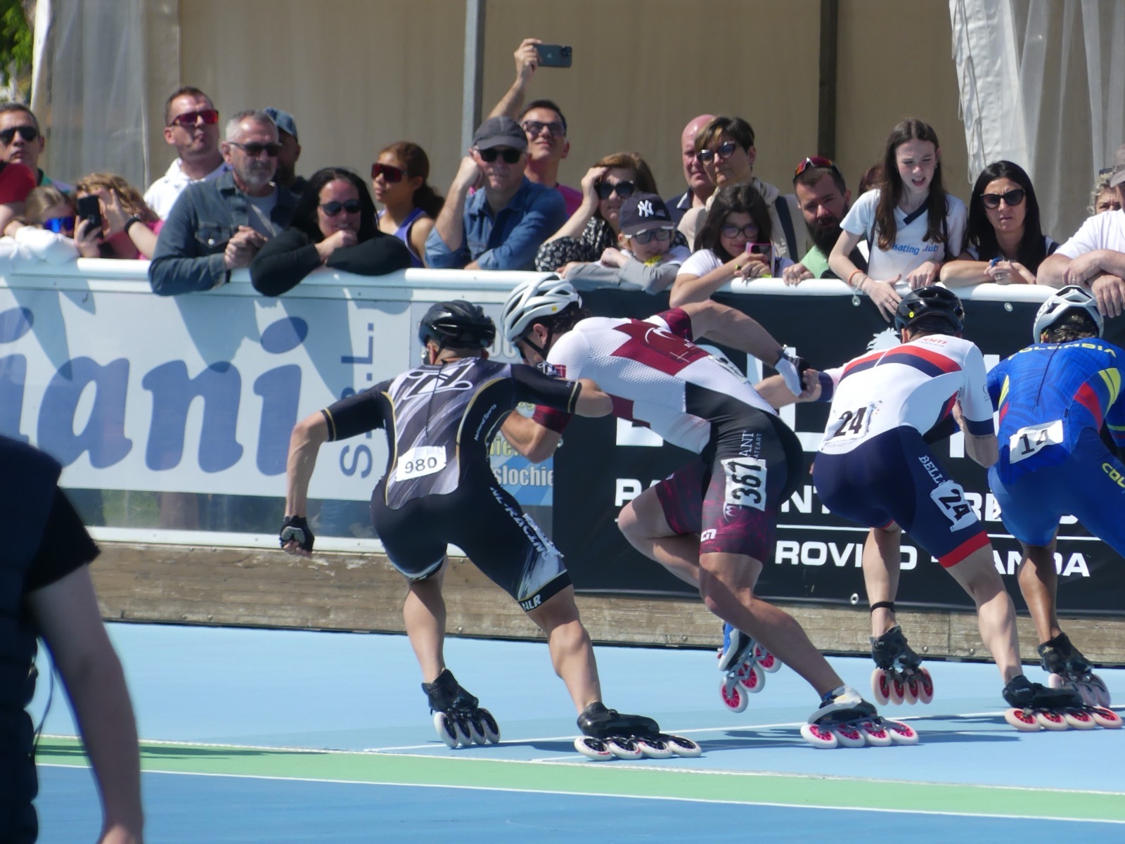 Pack racing at the Rovigo track