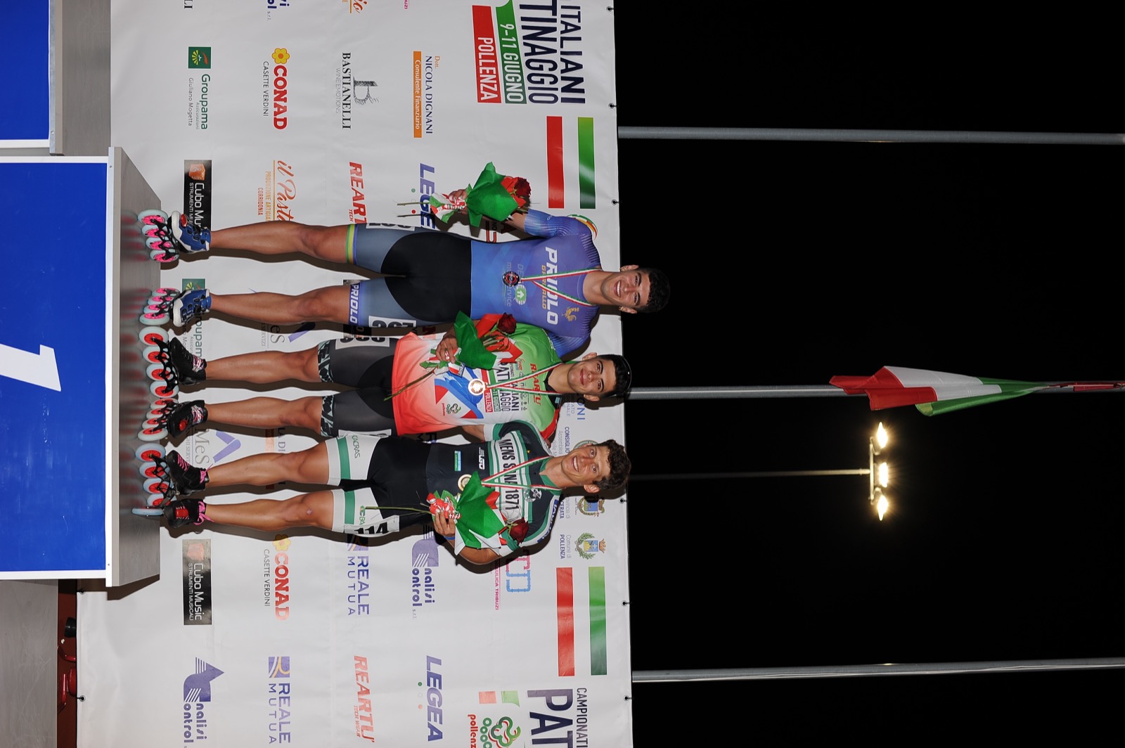 Alessio Piergigli on the podium at the Italian Championship in Pollenza
