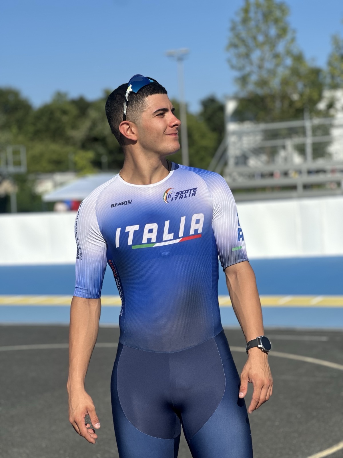 Alessio Piergigli in Team Italia kit at the European Championship in Groß-Gerau
